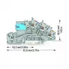 WAGO 2203-7541 Installationsklemme mit N-Trennschieber, NT/L/PE, grau