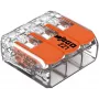 WAGO 221-413 COMPACT Verbindungsklemme, 3-Leiter, 0,2–4 mm², Transparent, 50er-Pack