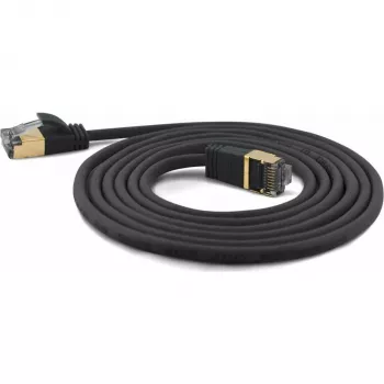 Wantec Patchkabel SSTP CAT7 Ste. CAT6a d=4mm 20,00m Schwarz