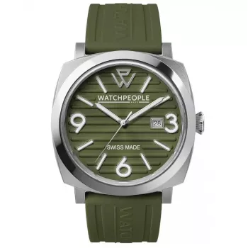 WatchPeople Damen 700998 45mm Analog Quarz Uhr Schwarzes Zifferblatt PU Leder Armband