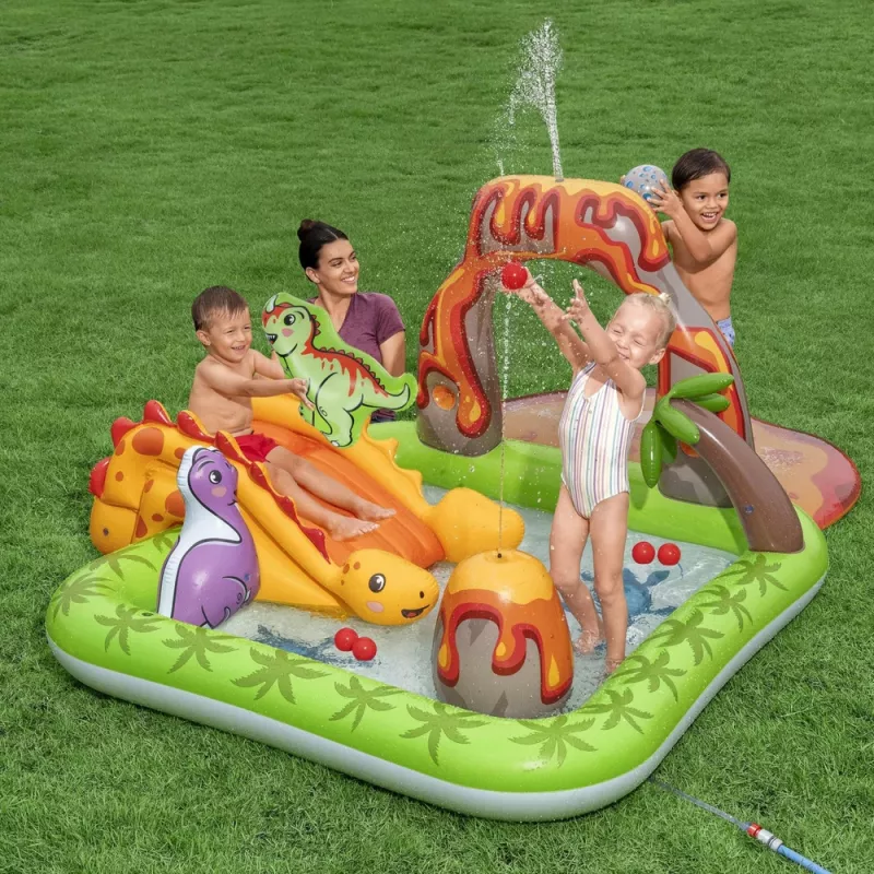 Wasserspielplatz mit Dinosaurier-Vulkanbällen Bestway 53172
