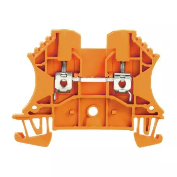 Weidmüller WDU 2.5 OR Durchgangsklemme, Schraubanschluss, 2,5 mm², orange