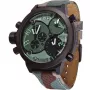 WELDER MAN K29-8004 53mm analoge Quarzuhr schwarzes Zifferblatt Lederarmband