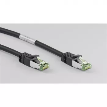 Wentronic Goobay CAT 8.1 Patchkabel, S/FTP (PiMF), Schwarz, 3 m – LSZH Halogenfrei, Kupfer AWG 24 (66723)