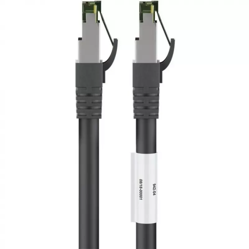 Wentronic Goobay CAT 8.1 Patchkabel, S/FTP (PiMF), Schwarz, 3 m – LSZH Halogenfrei, Kupfer AWG 24 (66723)