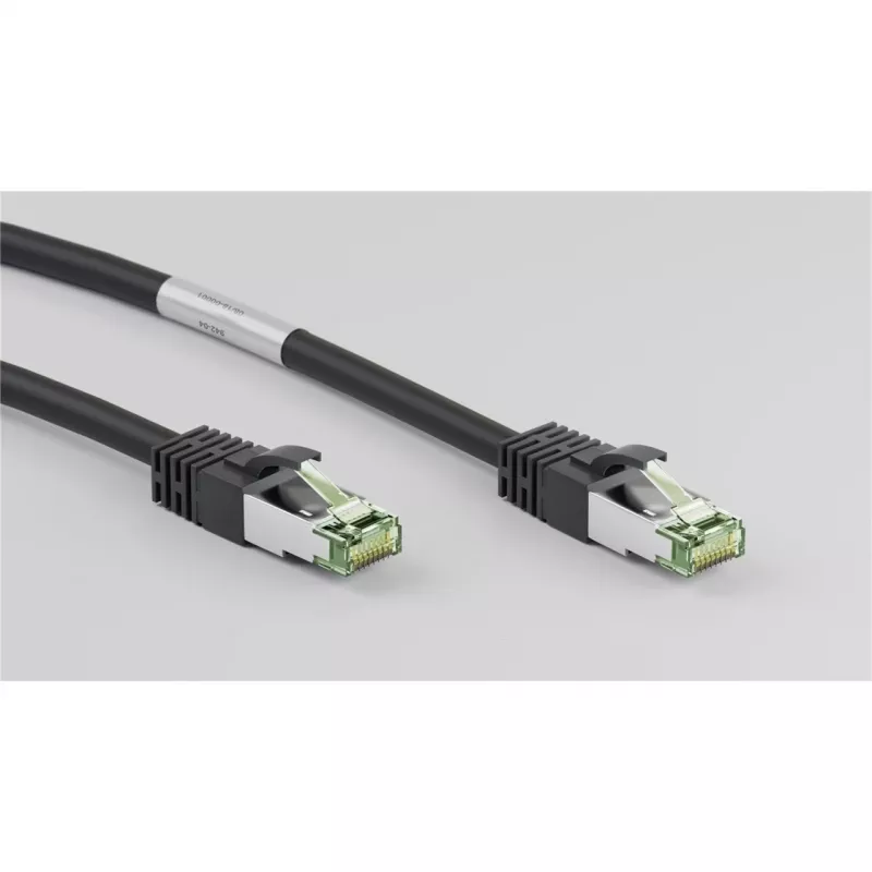 Wentronic Goobay CAT 8.1 S/FTP Patchkabel, LSZH, Schwarz, 1 m 66721