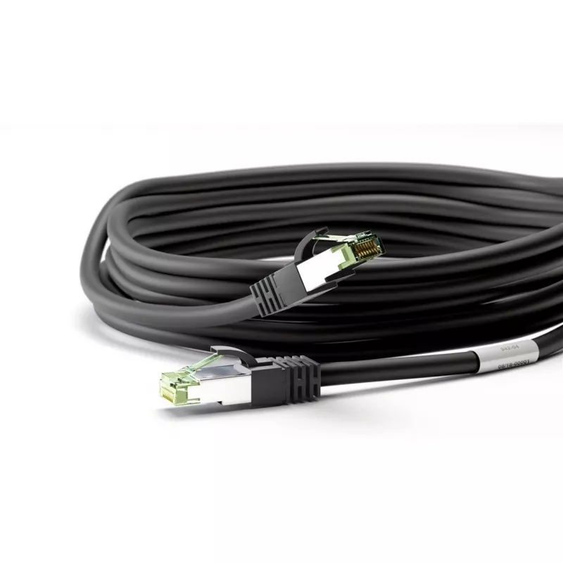 Wentronic Goobay CAT 8.1 S/FTP Patchkabel, LSZH, Schwarz, 1 m 66721