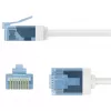 Goobay Ultraflexibles Cat 6A Slim U/UTP Patchkabel, extrakurze Stecker, 5 m, Weiß (74299)