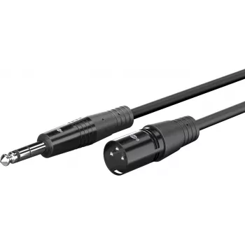 Wentronic Goobay XLR auf 6,35 mm Klinke Audiokabel 2 m Schwarz 80050