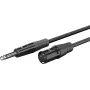 Wentronic Goobay XLR auf 6,35 mm Klinke Audiokabel 2 m Schwarz 80050