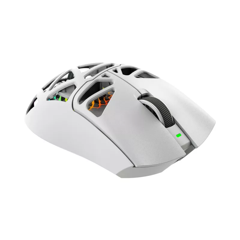 White Shark MORIEN WGM-5025 Tri-Mode-Gaming-Maus (BT / 2,4 GHz / kabelgebunden), 6200 DPI (bis 12000), RGB, Weiß