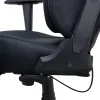 White Shark SPEEDWAY Gaming-Stuhl, schwarzes PU-Leder, 2D-Armlehnen, 180° Neigung