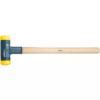 Wiha 02097 Rückschlagfreier Soft-Face-Hammer mit Hickory-Stiel, 1250 g, 50 mm Kopf