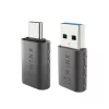 WINX LINK Simple Type-C- und USB-Adapter-Kombination – USB-C-Stecker auf USB-A-Buchse & USB-A-Stecker auf USB-C-Buchse, USB 2.0, 480 Mbit/s, Space Grey