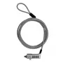 WINX Secure Max Universal Code Cable Lock - 4-stelliges, zurücksetzbares Zahlenschloss, geflochtener Stahl, 1,8 m, Schwarz/Silber