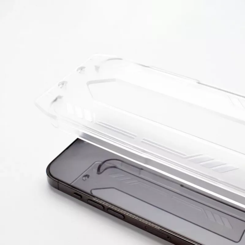 Wozinsky Premium Glass 9H Tempered Glass Screen Protector with Mounting Frame for Apple iPhone 13 Pro Max - Schwarz