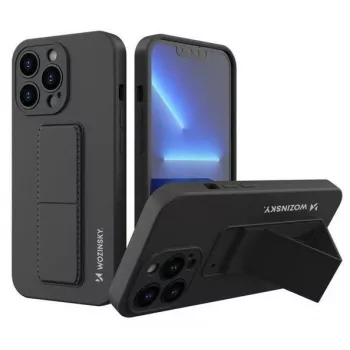Wozinsky Silikonhülle mit Standfuß für Apple iPhone 13 Pro, Schwarz