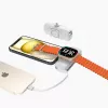 Wozinsky WF16-YLS 5000 mAh 15 W Mini-Powerbank mit Lightning und integriertem USB-C-Kabel, Weiß