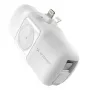 Wozinsky WF16-YLS 5000 mAh 15 W Mini-Powerbank mit Lightning und integriertem USB-C-Kabel, Weiß