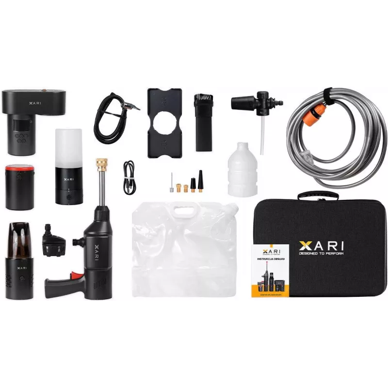 XARI Smart Kit XP2 kabelloses Autogeräte-Set mit Powerbank, Hochdruckreiniger, Staubsauger, Kompressor und Taschenlampe