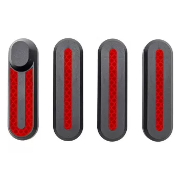 Xiaomi Seitenabdeckungen mit reflektierenden Aufklebern – Schwarz/Rot