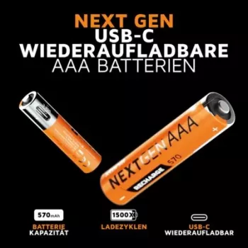 Xtorm NextGen AAA-Batterien USB-C wiederaufladbar (4er-Pack)