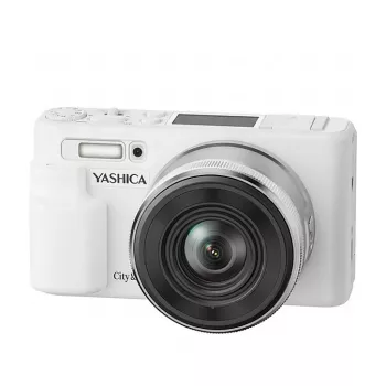 Yashica City 200 Digitale Kompaktkamera, 10x optischer Zoom, Weiß