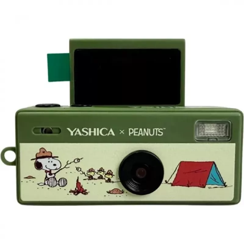 Yashica Funtastic YAS-FASMNC-P1 Schlüsselanhänger-Minikamera, Peanuts Snoopy, Grün