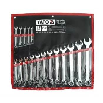 YATO Satin-Kombischlüssel 17 Stk. 8-32mm Etui YT-0363