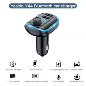 YESIDO Y44 MP3-Player Bluetooth-Autoladegerät, 2 USB, Schwarz