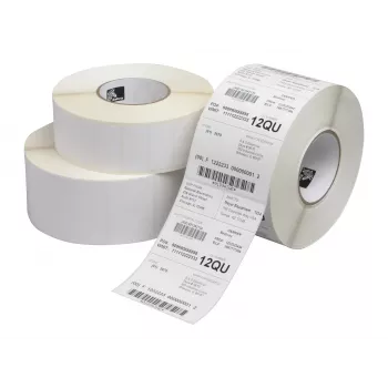 Zebra Z-Perform 1000T abnehmbare Papier-Thermotransfer-Etiketten 38,1 x 25,4 mm, 2580 Etiketten/Rolle