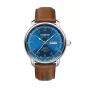 Zeppelin Mediterranee 96643 Herren-Quarzuhr, 40 mm, blaues Zifferblatt, blaues Lederarmband