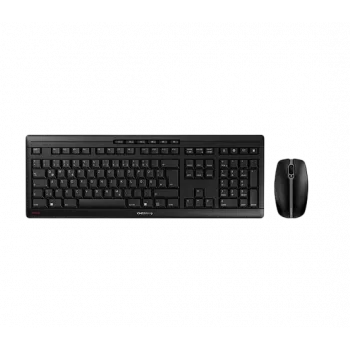 CHERRY DW 3000 Tastatur, Maus enthalten, universell, RF Wireless, QWERTZ, Deutsch, Grau