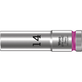 Wera 05004554001 8790 HMC Deep – langer Sechskant-Steckschlüsseleinsatz, 1/2″, 14 × 83 mm