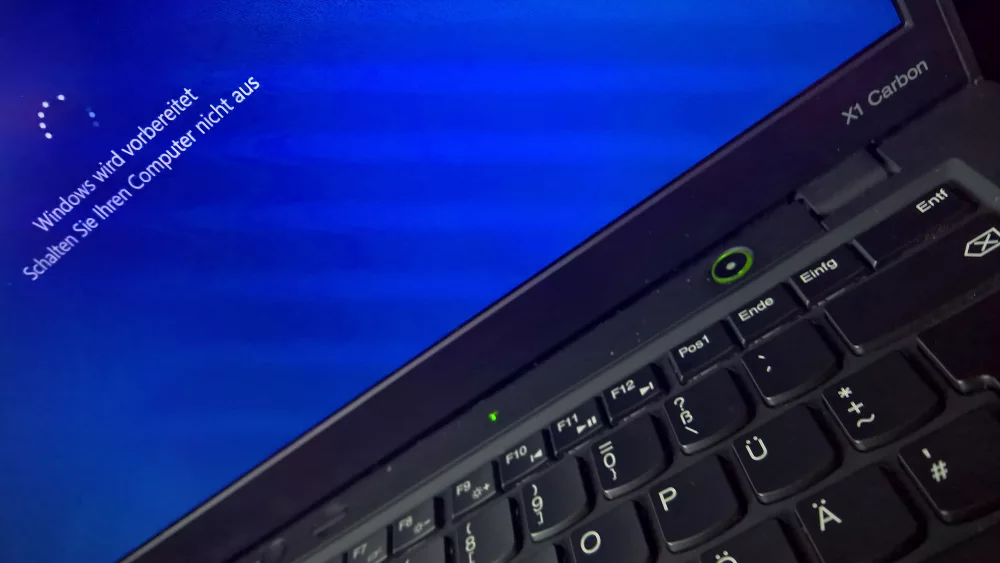 Deutsche QWERTZ-Tastatur eines ThinkPad-Laptops