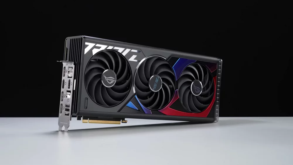 Triple fan gaming graphics card